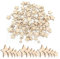 Holzsterne zum Basteln und Dekorieren,Holzsterne Holz,Stern Holzscheiben,Baumscheiben zum Basteln und Bemalen DIY Baumschmuck,für Babyparty Handwerk Verzierungen 4 verschiedene Größen,100 Stücke