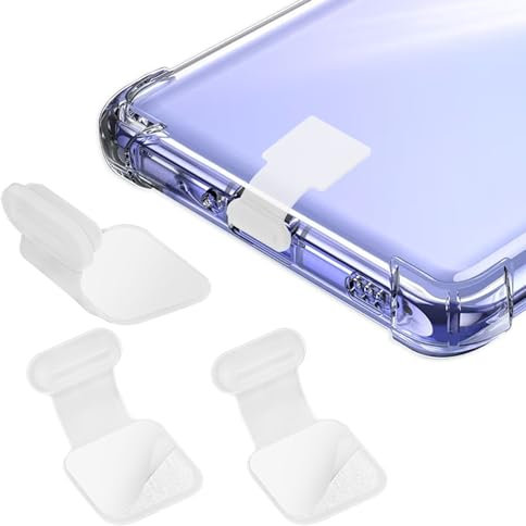 Cobee Type C Port Dust Plugs, USB C Dust Cover Caps Phone Type-C Anti Dust Charging Port Plug Silicone Dust Protectors with Removable Adhesive Compatible with Laptop Smartphones(3pcs, Transparent)