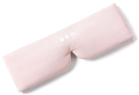 ALASKA BEAR Contoured Sleep Headphone Headband Bluetooth 5.2 HD Stereo Noise Reduction Eye Mask w/Thin Speakers Wireless Audio Sports Headgear (Pink)