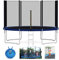 Heavy Duty 6FT 8FT 10FT 12FT 14FT Outdoor Trampoline with Enclosure Net for Kids Spring Cover Ladder FREE Space Hopper (12ft)