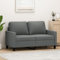 SECOLI Sofa 2 sitzer Sofa 2er Sofa 2 sitzer Stoff Couch 2 sitzer 2er Couch Sofa klein Stoff Sofa für Wohnzimmer/Schlafzimmer/Büro/Wohnung-Dunkelgrau-2-sitzer:120cm