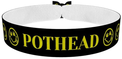 Pothead Stoffarmband - Wasserfestes Satin Armband - Trippy Weed Armband - Handgemachtes Freundschaftsarmband - Festival & Outdoor Accessoire - Geschenk für Kiffer & Weed-Liebhaber