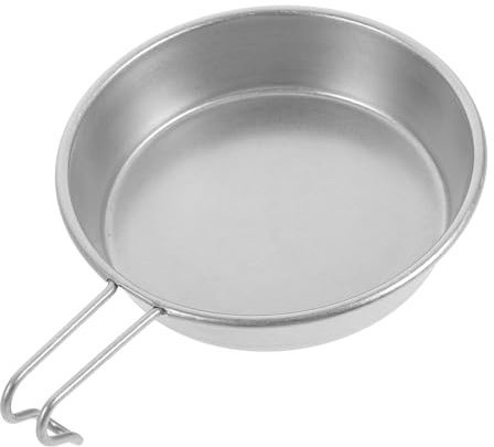Cabilock Ensaladera Plegable Tazones De Arroz Platos De Tazas Metalicas para Acampar Tazones De Cocina para Acampar Cuencos con Asas Delicado Camping Sheila Acero Inoxidable