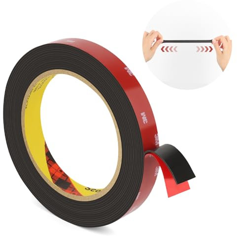 VFANDV Doppelseitiges Klebeband, 3meter x 1.5cm Klebeband Extra Stark Hochtemperaturbeständig Doppelseitiges Extra Stark für Auto Bürodekoration Heimdekoration