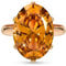 Linawe Citrine Morganite Rose Gold Adjustable Rings for Women, Orange Topaz Cubic Zirconia Imitation Diamond Cocktail Gemstone Crystal Birthstone Rhinestone Ring Costume Jewellery