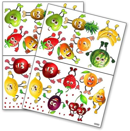 DUGEGAYL Wandtattoo Küche,2Pcs Premium Wandtattoo mit Gemüse- und Obstthema, Einfach an- und abziehbare, DIY-freundliche Aufkleber