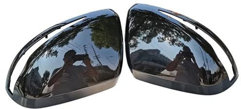 SKINII Spiegelkappen Für Mercedes Für Benz V-Klasse W447 Für Vito 2016 2017 2018 2019 2020 1 Paar Rückspiegel Abdeckung Flügel Seite Spiegel Kappe Rückspiegel Abdeckung(Schwarz glänzend)