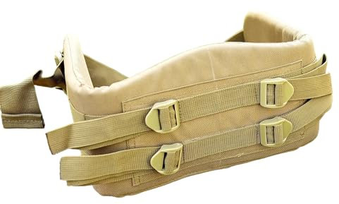 AJSANITY Alice Fible Militärgürtel, Doppelriemen, Alice Nierenpolster-Gürtel, taktischer Gürtel, Hüftgurt, für gerahmten Rucksack LC-2, trägt 12 mm Polsterung, Camping, Wandern, Outdoor, Usmc, L