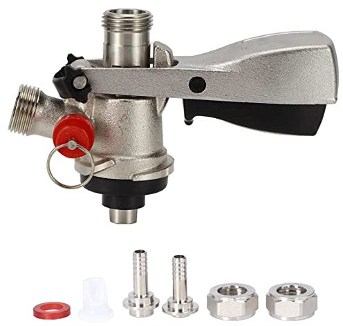 Home Brewing G5/8 S Type Draft Beer Keg Coupler Dispenser with Pressure Relief Valve Beer Production Accessory