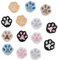 Disnace 14 Pcs Embroidered Paw Print Patches, Paw Applique Patch, Paw Print Iron on Patch, Embroidered Footprint Patches, Self-Adhesive, Sewing Patches for Clothing Arts Crafts Projects, 7 Colors