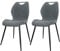 JIJIAN Esszimmerstühle 2er Set, Küchenstühle, Polsterstühle, Wohnzimmerstühle mit Stoff-Rückenlehne und Metallbeinen, Ideal für Esszimmer, Küche, Wohnzimmer, Grau