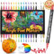 AOSUCO Acrylstifte für Steine Wasserfest: 18 Dual Tip Steine zum Bemalen Acrylstifte Wasserfest, Acrylstifte für Holz, Glas, Kunststoff, Muscheln, Holzanhänger Weihnachten, Kinder Acrylic Paint Marker