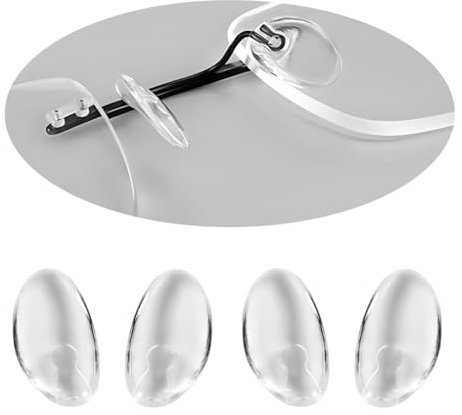 HiCycle2 Naselli di ricambio per occhiali Silhouette senza cornice, occhiali da vista e montature per occhiali, in morbido silicone, con tappo in silicone, kit di riparazione trasparente