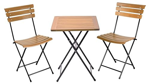 Fansipan Bistro 3er Balkonset Gartentisch & 2 Stühle bequem