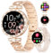ESFOE Smartwatch Donna,1.19 AMOLED Orologio Smartwatch Donna con Chiamate Whatsapp,Orologio Fitness 120+ Sportive,Ciclo Mestruale,Cardiofrequenzimetro Sonno,IP68 Impermeabile Smart Watch Or Rosa