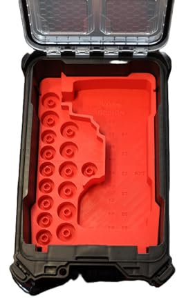 Packout Insert to Suit Milwaukee M18 Fuel Mid-Torque Impact Wrench – Compatible with Milwaukee Packout Toolbox | Fits Models 2960-20 & 2962-20 (Red)