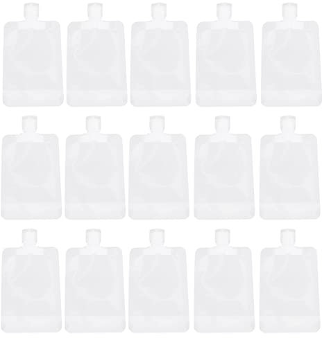 FRCOLOR 20pièces Sachets Pressables Jetables Pour Lotion Et Shampooing Avec Bec Verseur Sac De Voyage Transparent Portable Pour Soins Peau Et Toilettes