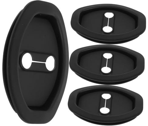 MOLUCKFU 4pcs Car Door Latch Cover Protective Rubber Cushion Pad for Car Door Lock Latch Soundproofing Shock Absorbing Accessory