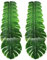 Bamberg 2 Pièces Chemins de Table en Feuilles de Palmier Artificielles Long Table en Feuilles de Palmier Tropical 86,6 Pouces/220 cm