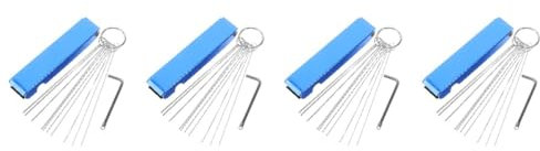 MUCKLILY 4 Juegos Kit De Limpieza De Limpiadores Fuerza Radiador Hundir Accesorios Inglesa Herramienta De De Lechada Desbloqueador Perforar Válvula Acero Inoxidable