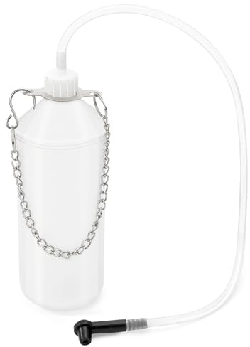 Yesaler Bremsflüssigkeitsbehälter Bremsenentlüfter mit 60cm Schlauch und Gummiadapter Bremsenentlüftungsgerät für Sammeln von Bremsflüssigkeit