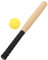 CIYODO 1 Satz Baseballschläger für Leichter und Tragbarer mit Ball für Drinnen und Draußen Holzmaserung für Sportliche Aktivitäten und Motorische Fähigkeiten