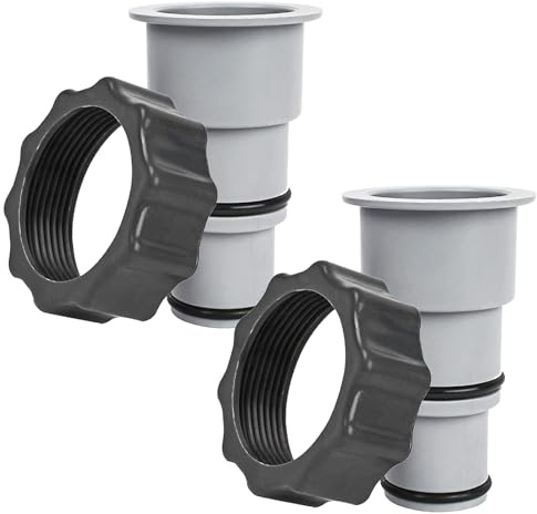 2Pezzi Adattatore Piscina, per Pompe con filettatura interna,Adattatore per Piscina con Diametro di 32 e 38 mm,Adattatore Pompa per Kit Piscina