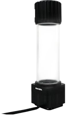 Dracaena.io 780L/H PC-Wasserpumpe, 400ml Behälter, 18W, G1/4, Schwarz | 780 l/h Durchfluss, 5 bis 6 m Förderhöhe · Fünf G1/4-Anschlüsse für flexible Loops · Montageset und Stopfen inklusive
