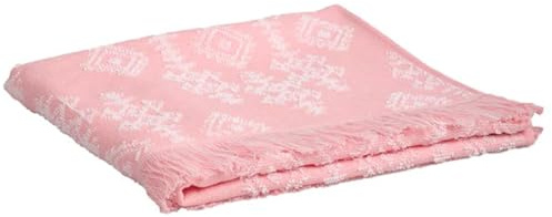 Yelley Pestemal Hamamtuch „Valley“ aus 100% Baumwolle – Leicht, saugstark & schnelltrocknend | Strandtuch, Saunatuch, Badetuch mit Ethno-Muster (Pink, 70x150 cm)