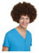 Perücke Afro braun für Erwachsene
