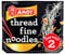 Amoy Straight to Wok Thread Fine Noodles, 2 x 150 g (Pack of 6)