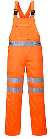 Portwest Hi-Vis Bib and Brace RIS, Size: L, Colour: Orange, RT43ORRL