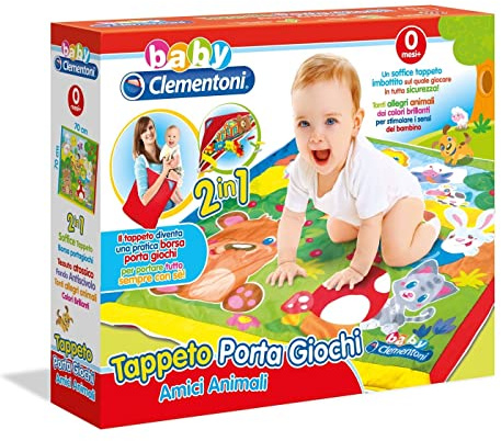 Baby Clementoni 17122 – Spiel Teppich-Spiele Freunde Tiere