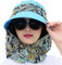 iHomey Roll Up Wide Brim Sonnenblende UPF 50+ UV-Schutz Sonnenhut mit Nackenschutz
