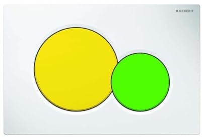 Geberit 115.770.LA.5 Sigma01 Actuator Plate for 2 Flushes of Different Powers (White/Yellow/Green)