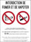 UTTSCHEID Autocollant vinyl - Interdiction interdit de fumer et vapoter - L.148 x H.210 mm - 1