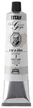 Colores Blancos Óleo Goya Titan - Tubo 200 mL, 1-Blanco Titanio