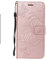 DENDICO Coque pour Galaxy A8 2018, Papillon Imprimé PU en Cuir Coque Magnétique Portefeuille TPU Étui Housse pour Samsung Galaxy A8 2018 - Or Rose