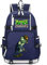WANHONGYUE Plants vs. Zombies Spiel Backpack Schüler Schultasche Laptop Rucksäcke Freizeittasche Daypack Blau-1