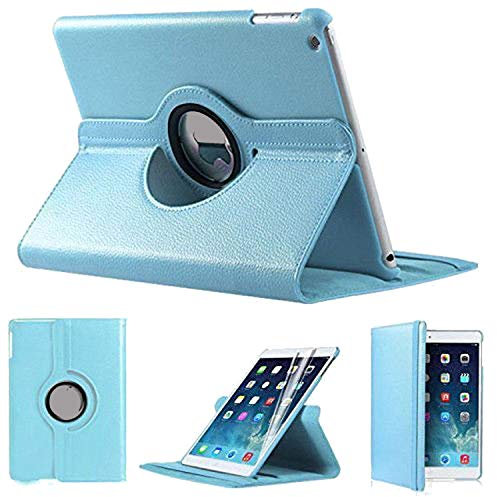 Étui Rotatif à 360° pour iPad Air 1 Air 2 iPad 2017 2018 9.7 5ème 6ème génération Couverture pour iPad 2018 Case Auto Sleep Bleu Ciel