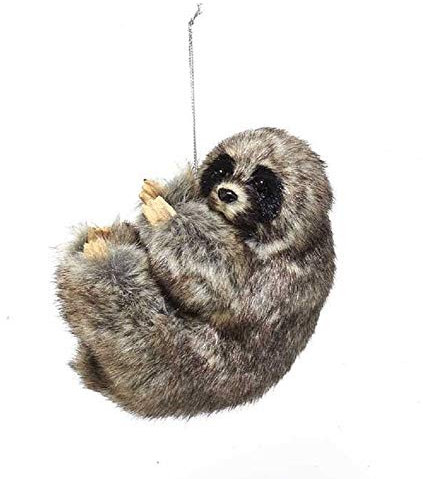 Faultier-Ornament, 10,2 cm, grau-braun
