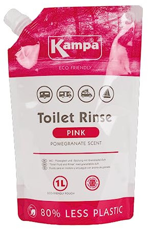 Kampa Eco Friendly Pink Toilet Fluid 1L Eco Pouch