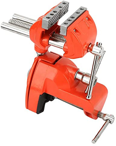 70mm Schraubstock Klemmbar Drehbar 360 Grad Tischschraubstock Tischklemme für DIY Holzhandwerk, Backenbreite 70mm Spannweite 70mm