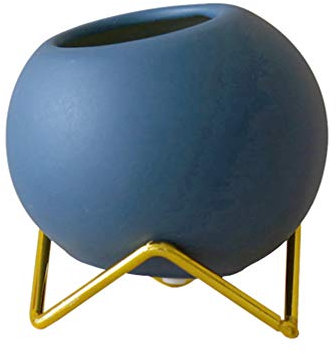 Milisten Ceramics Sukkulententtöpfe Nordic Style Pflanztopf Kaktuspflanze Blumentopf Porzellan Pflanzgefäß mit Ständer für Schreibtisch Home Dekoration orange