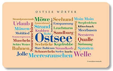 Frühstücksbrettchen Ostsee Wörter