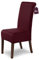 SCHEFFLER-Home Stuhlhussen Stretch Marie/Stuhlhussen Bordeaux 4er / elastische Stuhlabdeckungen mit Fleckenschutz/Stuhlhussen Schwingstühle/Bezüge für Stuhl/Dehnbare Stuhlhussen elastisch