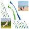 Relaxdays 4 x Ballschleuder für Hunde, Ballwerfer, Ballwurfarm, Wurfschleuder für Tennisbälle, Wurfarm, Hundespielzeug, blau/grün