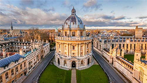 YHKTYV Aerial view of Oxford University Diy Art Style Puzzles for Adults 1000 Piece Jigsaw Puzzles for Kids Educational Games Home Decoration