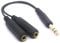 PIIHUSW 1/4 Inch Headphone Splitter, 6.35mm(1/4) TRS Mono Stereo Plug Male to Dual 6.35mm(1/4) TRS Female Cable 20cm/8inch