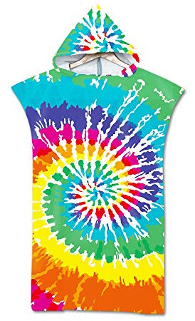Proumhang Changement Peignoir de Bain Changing Towel, Serviette de Poncho de Surf avec Capuche Serviette de Bain à Capuche Adulte Serviette de Plage Adulte imprimé Taille Unique Style 3 75 x 110cm